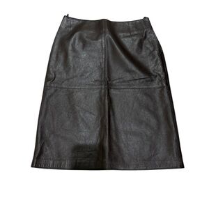 Brooks Brothers High Quality 100% Leather Skirt (Shell)